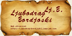 Ljubodrag Borđoški vizit kartica